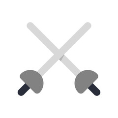 Fencing Icon with Flat Style