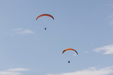 paragliding on cliffs in Normandy near Omaha Beach