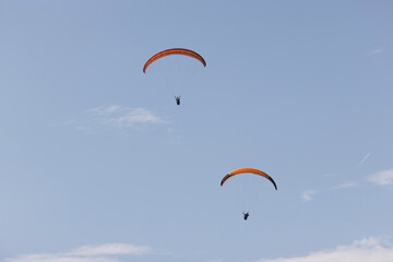 paragliding on cliffs in Normandy near Omaha Beach