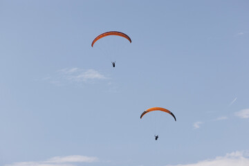 paragliding on cliffs in Normandy near Omaha Beach