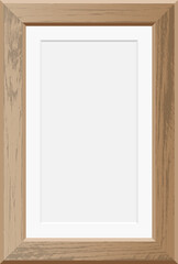 Realistic wooden picture frame clip art