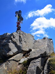 La croix du sommet du Canigou dans les Pyrénées Orientales