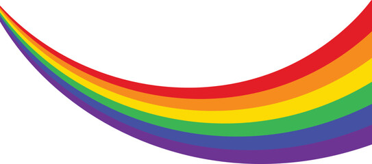 LGBT community rainbow colors decorative vector wave