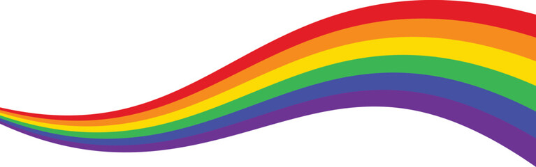 LGBT community rainbow colors decorative vector wave