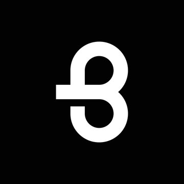Modern letter B with overlapping line logo design