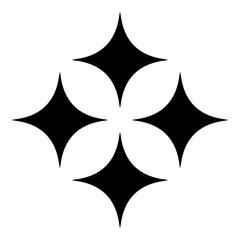 Shiny Star Flat Icon Isolated On White Background