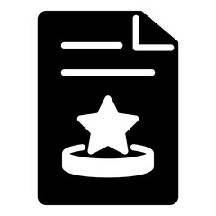 Document Glyph Flat Icon Isolated On White Background