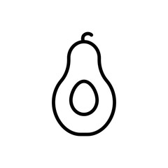 Avocado simple icon vector. Flat design