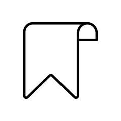 Bookmark logo simple icon vector. Flat design