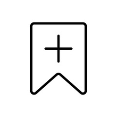 Bookmark, add simple icon vector. Flat design