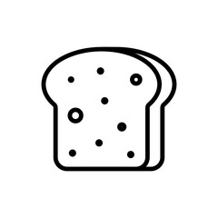 Bread. slice simple icon vector. Flat design