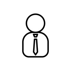 Businessman simple icon vector. Flat design