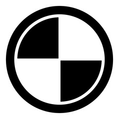 Reticle Abstract Disc Glyph Flat Icon Isolated On White Background