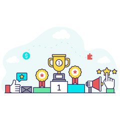 A modern vector design of reward