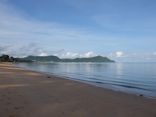 view of the sea from Bang Saray beach, Pattaya, Thailand