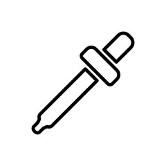 Dropper simple icon vector. Flat design