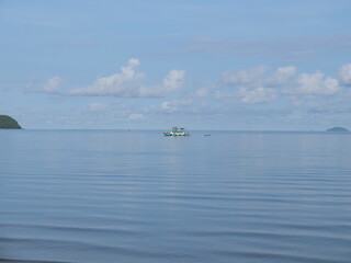 Fisherman boat on the sea at Bang Saray beach, Pattaya, Thailand.