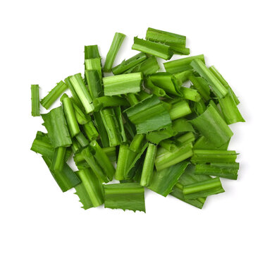 culantro leaves. Isolate on a white , top view.