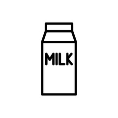 Milk package simple icon vector. Flat design