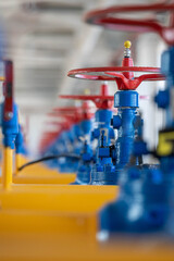 gas valves at the factory