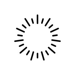 Sunburst,sun light simple icon vector. Flat design