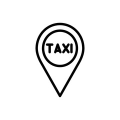 Taxi pointer simple icon vector. Flat design