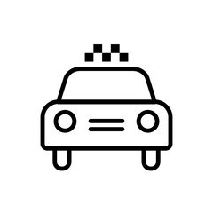 Taxi, cab simple icon vector. Flat design