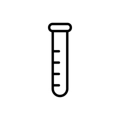 Test tube simple icon vector. Flat design