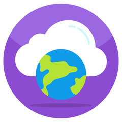 Vector design of global cloud, flat style