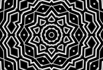 geometryczne wzory w czarno białych kolorach - obrazy, fototapety, plakaty