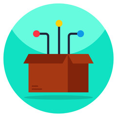 Conceptual design icon of parcel network