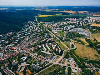 Luftaufnahme Brno-Bystrc - Brünner Stadtteil - Tschechische Republik