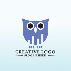 smart owl financial vector logo design