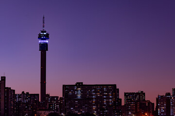Obraz premium Sunset on CBD Johannesburg