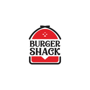 Burger Shack, Food logo design, Logo design presentation, Food logo design inspiration