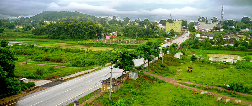 Arial View of Mountain Valley of Daringbadi from Hotel Top
