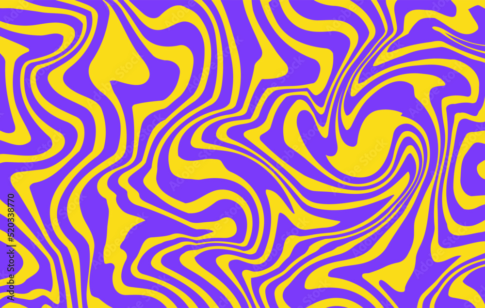 Poster abstract horizontal groovy background with colorful distorted waves. trendy vector illustration in s