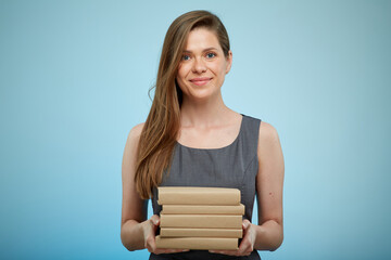 Smiling woman isolated portrait