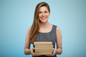 Smiling woman isolated portrait