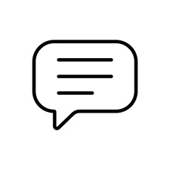Chat, message, text simple icon vector. Flat design