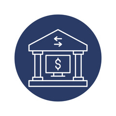 financial institution money lending and borrowing icon