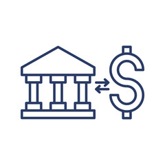 financial institution money lending and borrowing icon