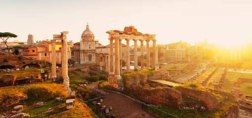 Fototapeta premium Forum - Roman ruins in Rome, Italy