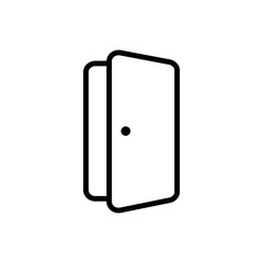 Open door simple icon vector. Flat design