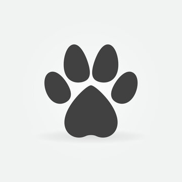 Puppy Dog Paw Print vector concept simple icon or sign