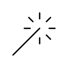 Sparkler, bengal fire simple icon vector. Flat design