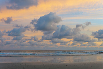 Ocean waves at sunset in Costa Rica