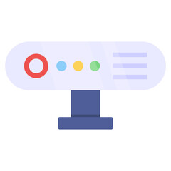 A flat design, icon of projector