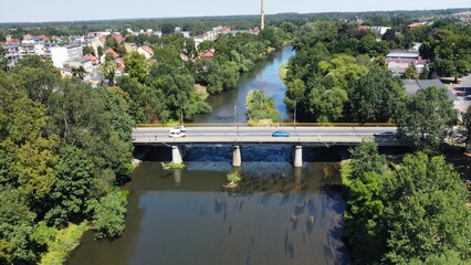bridge in the park in Żagań 