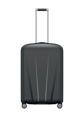 Suitcase in detailed realistic style.